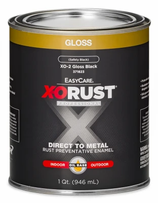 Premium Ant-rust Oil-base Enamel, Black Gloss, 1 Quart - Xo2-qt