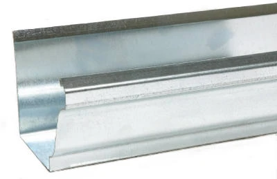 Durable 5" X 10' Mill Finish Galvanized Steel K-style Gutter Section