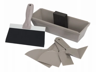 7-piece Drywall Repair Kit With Taping Knife, Putty Knives, And Mud Pan