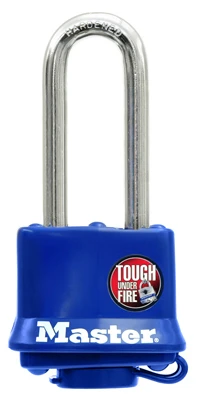 Durable 1.5" Laminated Padlock With Blue Weatherproof Cover & 2" Hardened Shackle