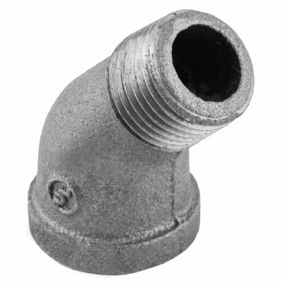 0.5 Inch Black Steel 45° Street Elbow Pipe Fitting