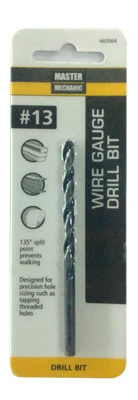 #13 Wire Gauge 3.5-inch Drill Bit With Durable Black Oxide Coating