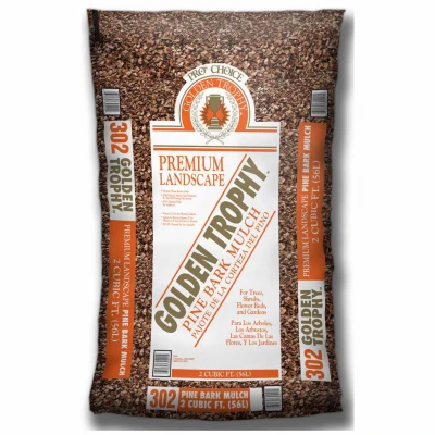 Golden Trophy Pine Bark Mulch, 2 Cubic Feet Bag