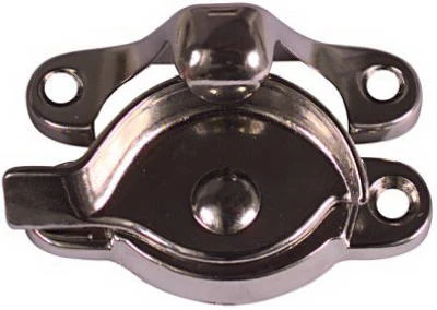 Nickel-tone Window Sash Lock With Screws