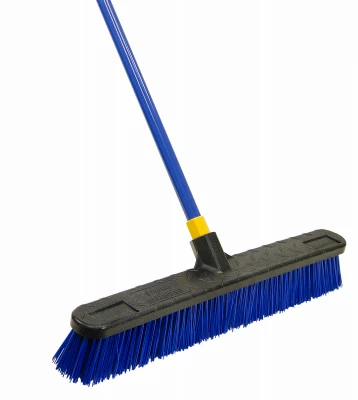 Heavy-duty 24" Stiff Poly Push Broom For Outdoor Cleaning