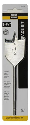 1.5-inch Wood Boring Spade Drill Bit With Micro-groove Point