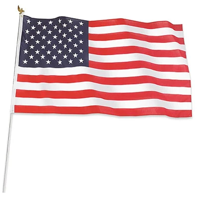 Premium 3'x5' Polycotton American Flag Kit With Steel Pole
