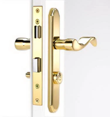 Serenade Polished Brass Mortise Storm Door Lever