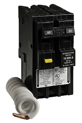 Homeline 50 Amp Single-pole Gfci Circuit Breaker By Square D