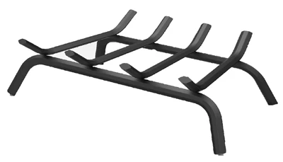 18-inch Black Wrought Iron Fireplace Grate – Heavy Duty & Durable