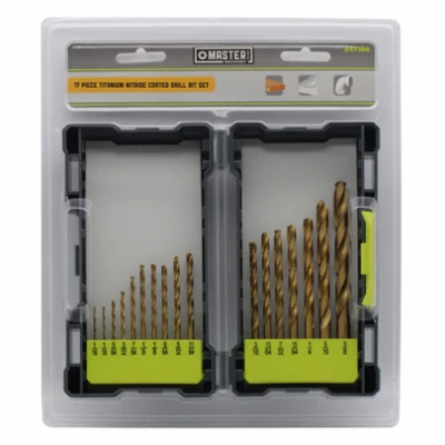 Premium 17-piece Titanium Nitride Drill Bit Set For Precision And Longevity