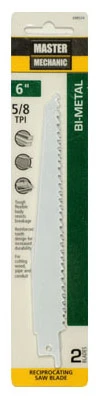 6-inch Bi-metal Reciprocating Saw Blades With Cobalt Edge, 2-pack