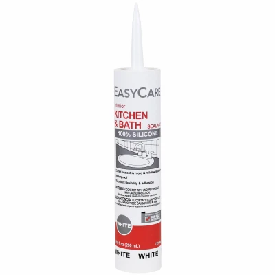 White Silicone Sealant For Kitchen & Bath – 9.8 Oz Tube