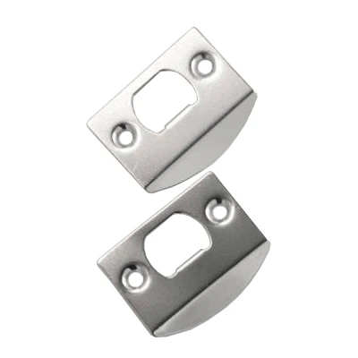 Chrome Full Lip Strike Plate, 2-pack - Durable Adjustable Door Hardware