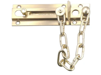 Brass Sliding Deadbolt Door Guard For Enhanced Security