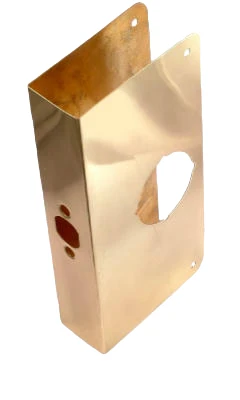 9-inch Polished Brass Door Reinforcer Plate For 1-3/4 Inch Doors
