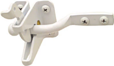 Durable White Automatic Gate Latch For Out-swinging Gates