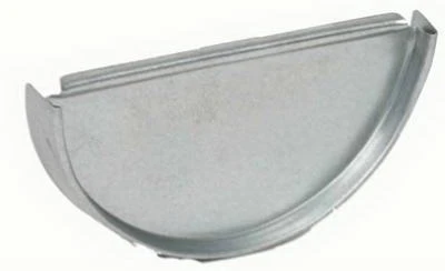 5-inch Galvanized Half Round Gutter End Cap - Model Cen265