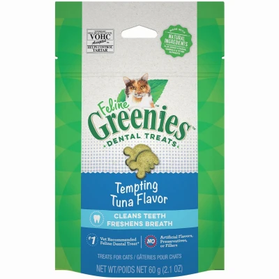 Feline Greenies Tuna Flavor Dental Treats For Cats - 2.5 Oz