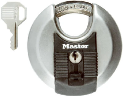 Magnum Disc Lock Keyed Padlock, 3-1/8 In. (80mm) Stainless Steel
