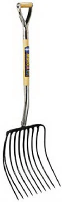 Razor-back 10-tine Ensilage Fork With 30-inch Durable D-handle