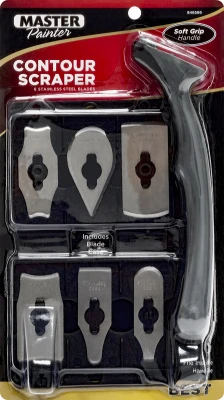 Precision Contour Scraper Set With Ergonomic Handle And Multi-shape Blades