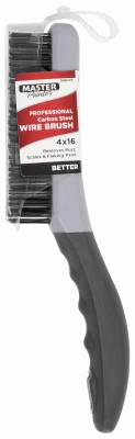 Ergonomic Carbon Steel Wire Brush With Soft Grip Shoe Handle