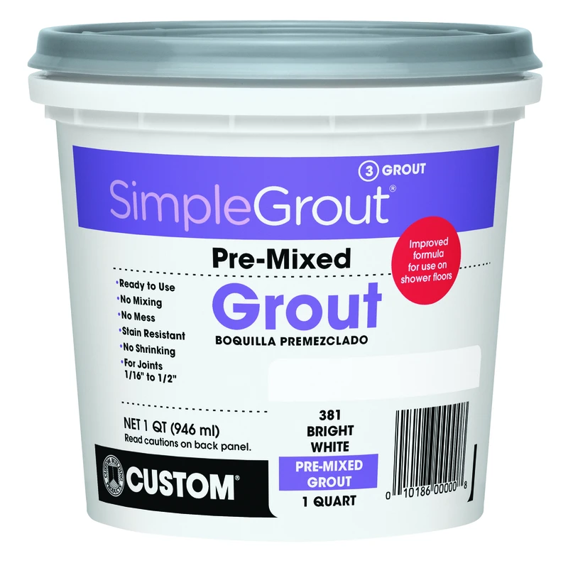 Simplegrout Quart Bright White Pre-mixed Tile Grout