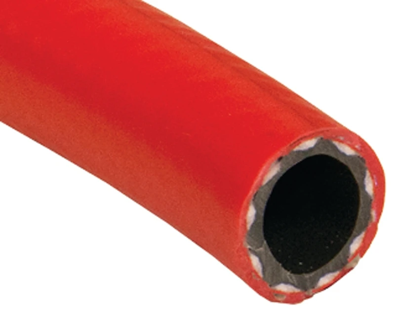 Red Polyvinyl Chloride Air Spray Hose, 1/2 Inch Diameter By 50 Feet Length