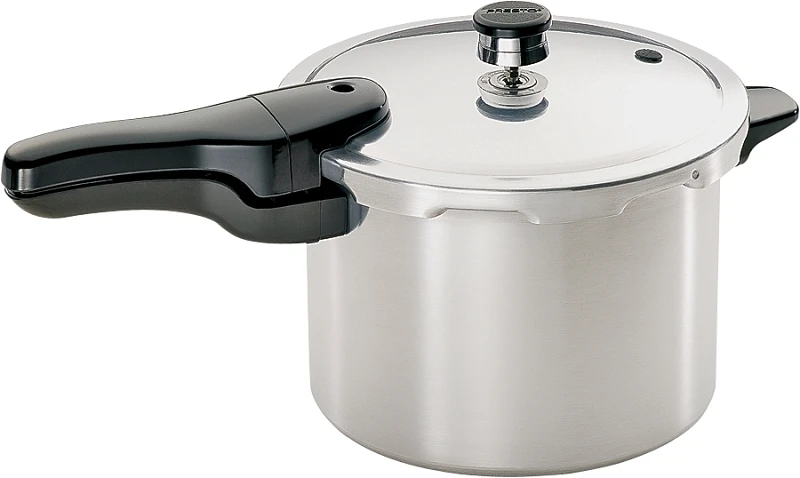 6 Qt. Polished Aluminum Pressure Cooker With Recipe Book