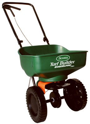 Turf Builder Edgeguard Mini Broadcast Spreader - 5,000 Sq. Ft. Capacity