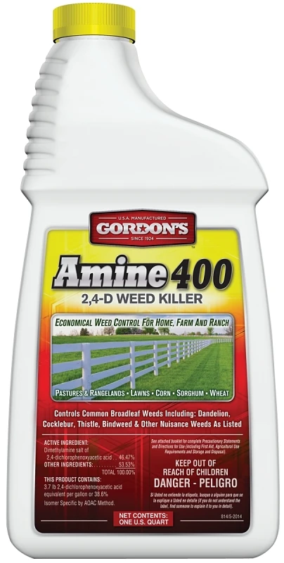 Amine 400 Weed Killer Concentrate 1 Quart For Broadleaf Weeds