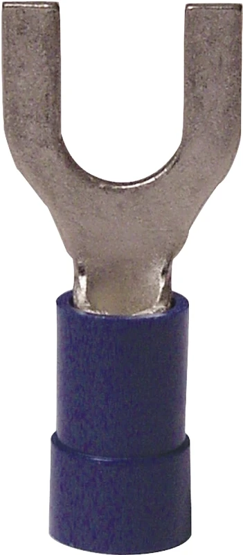 Spade Terminals, Insulated, 4-6 Stud, 16-14 Awg, 100-pk.