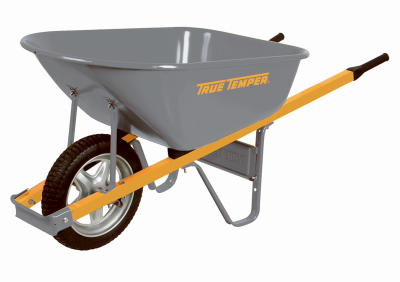 Steel Residential Wheelbarrow 6 Cubic Feet With Flat Free Tire