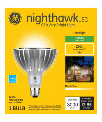Ge 32w Led Outdoor Floodlight Bulb Par38 — Warm White 3,000 Lumens