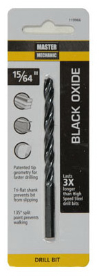 15/64" X 3-7/8" Black Oxide High Speed Steel Drill Bit