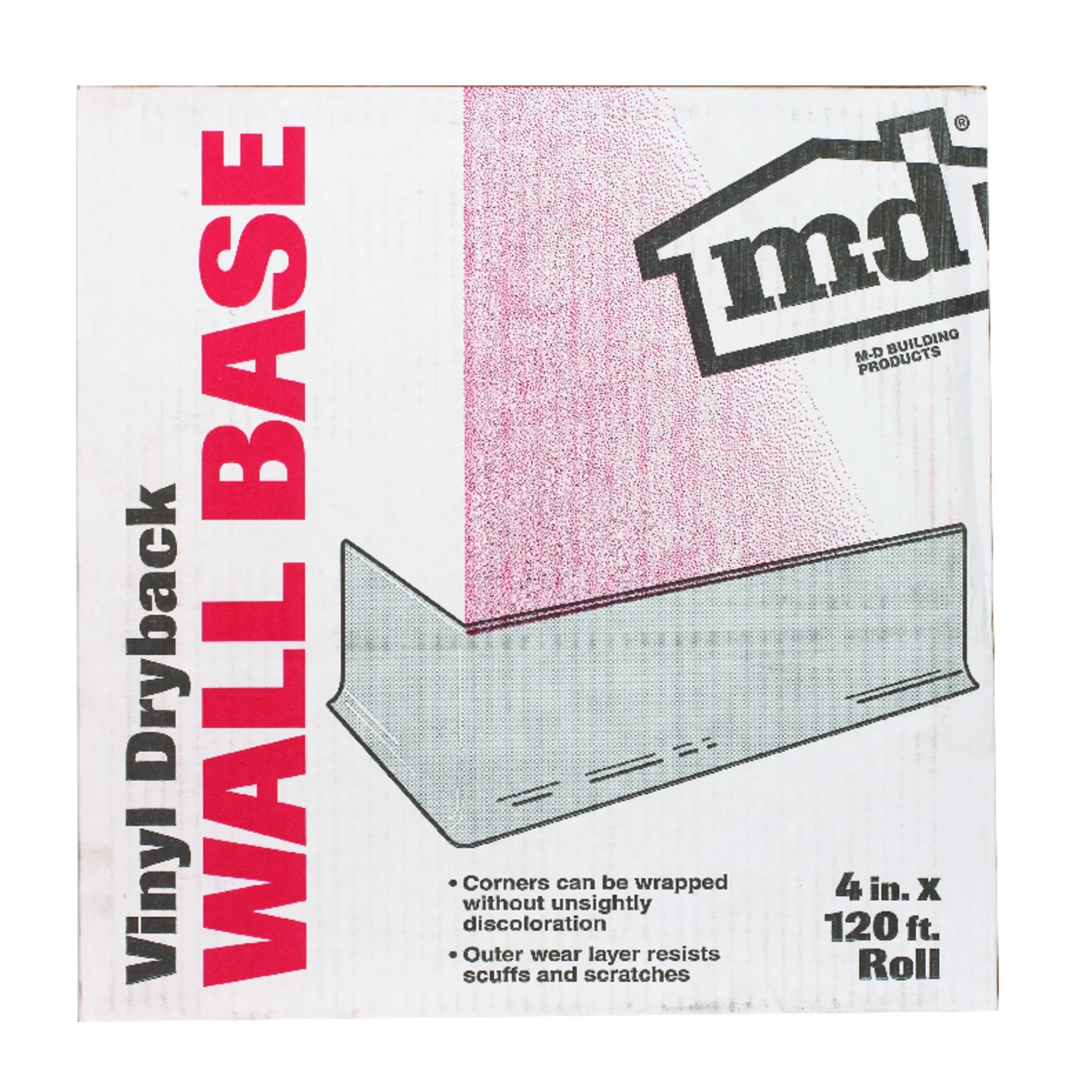 75457 4-inch X 120-foot Black Vinyl Wall Base For Cove Applications