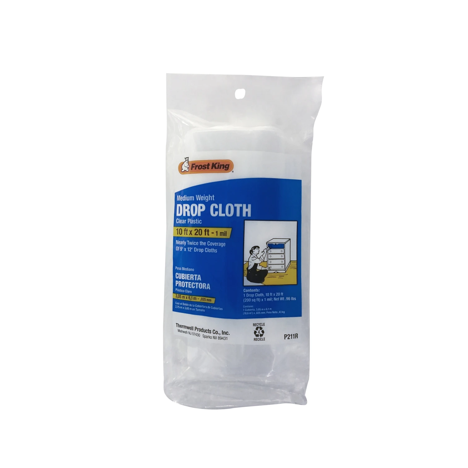 Medium Density Polyethylene 10 Ft. X 20 Ft. 1 Mil Drop Cloth