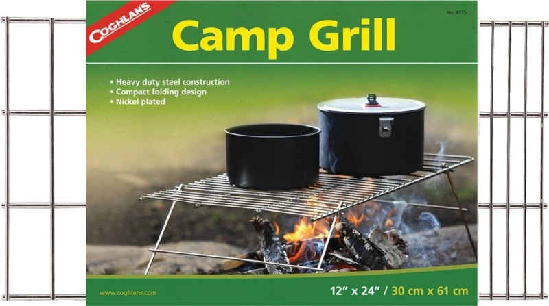 12 In. W X 24 In. L Nickel-plated Heavy Duty Camp Grill
