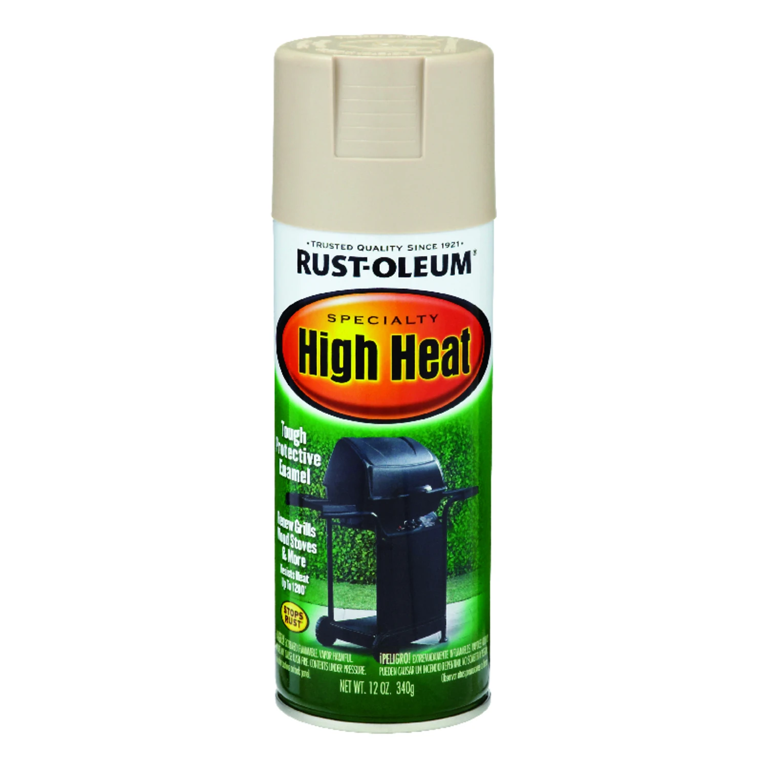 Specialty High Heat Satin Almond Spray Paint, 12 Oz Can, Oil-based
