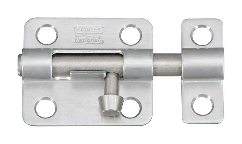 Door Barrel Bolt, Stainless Steel, 2-1/2 In.