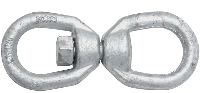 N241-109 3/8 Inch Galvanized Swivel Open Round Eye Link, 2200 Lb Capacity