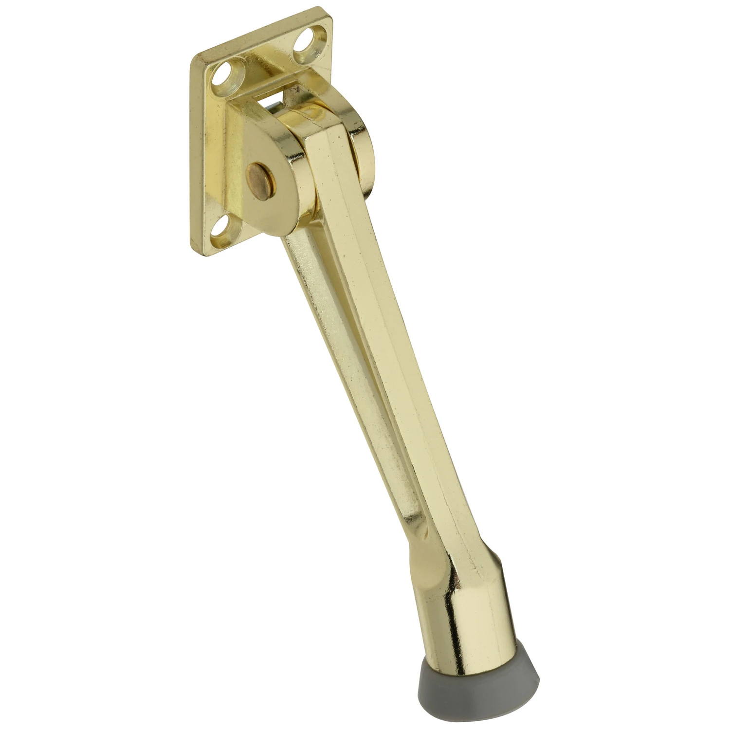 National Brass Kickdown Door Stop, 5 Inch, Zinc And Rubber, Model N184-218
