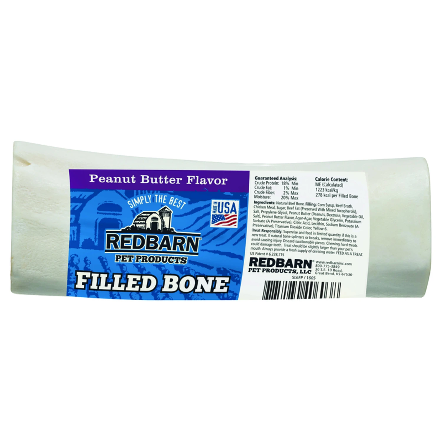 Large Peanut Butter Flavor Filled Bone Dog Treat