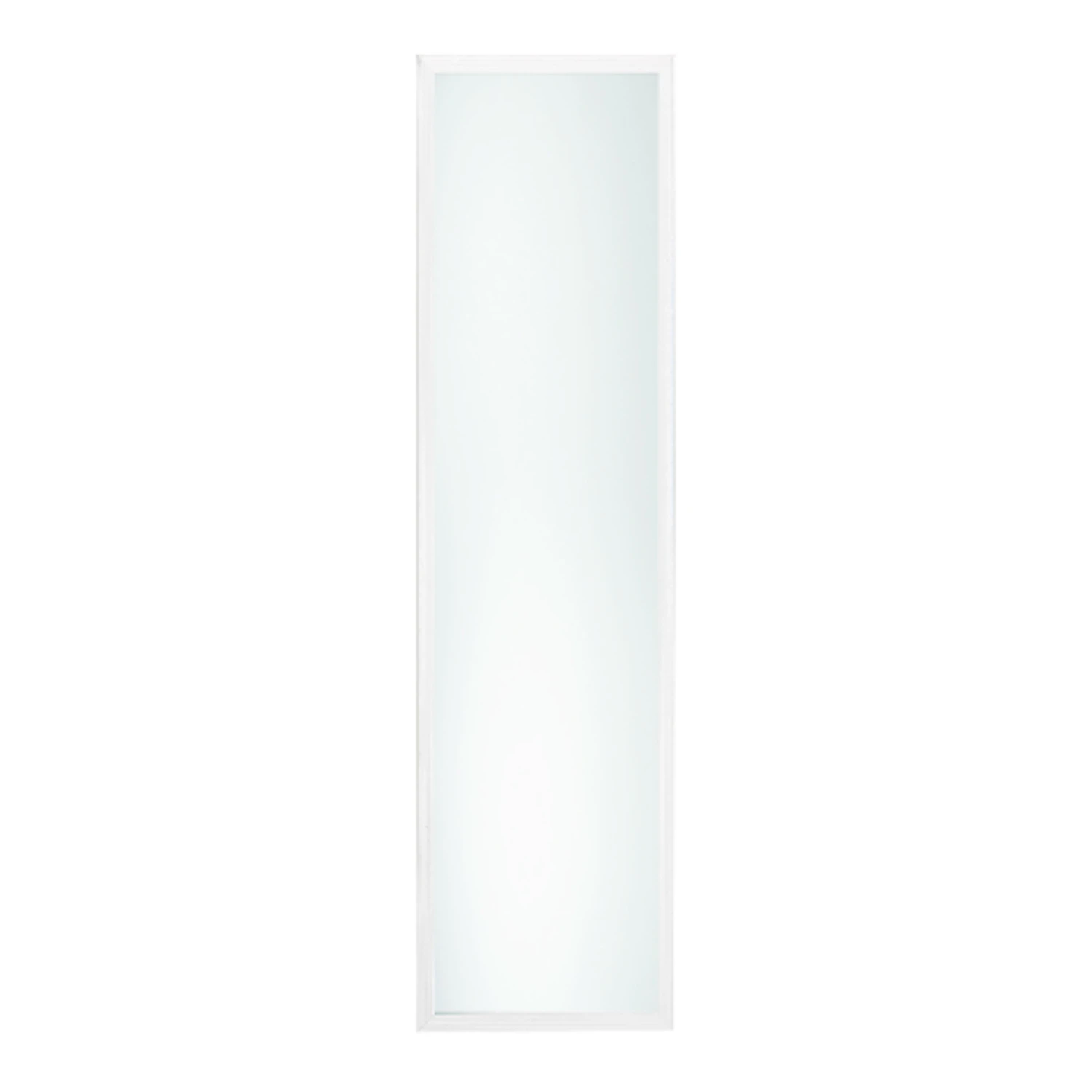 14x50 White Rectangle Molded Door Mirror – Plain Edge Frame