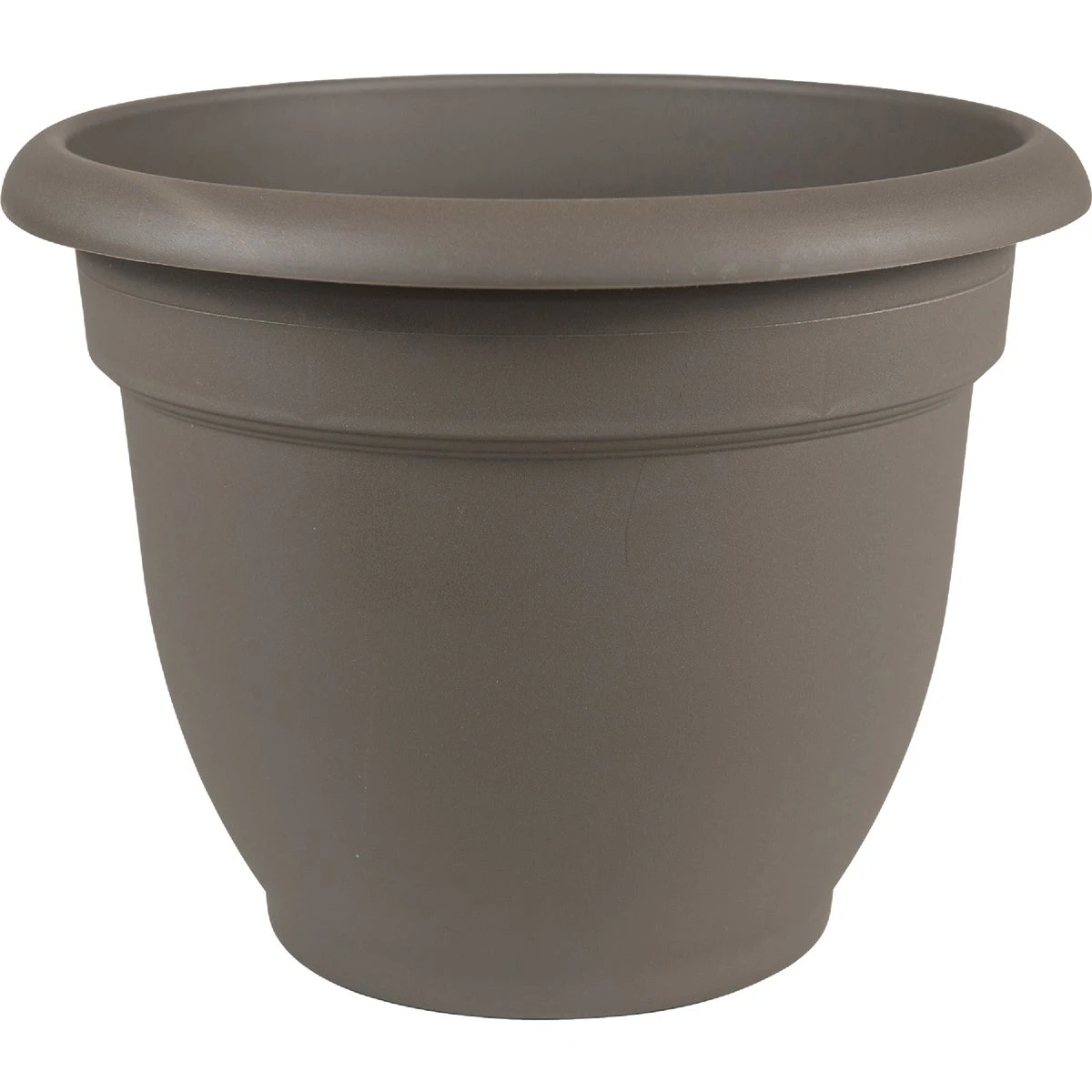 Ariana 12 In. Charcoal Plastic Self-watering Planter With Drainage