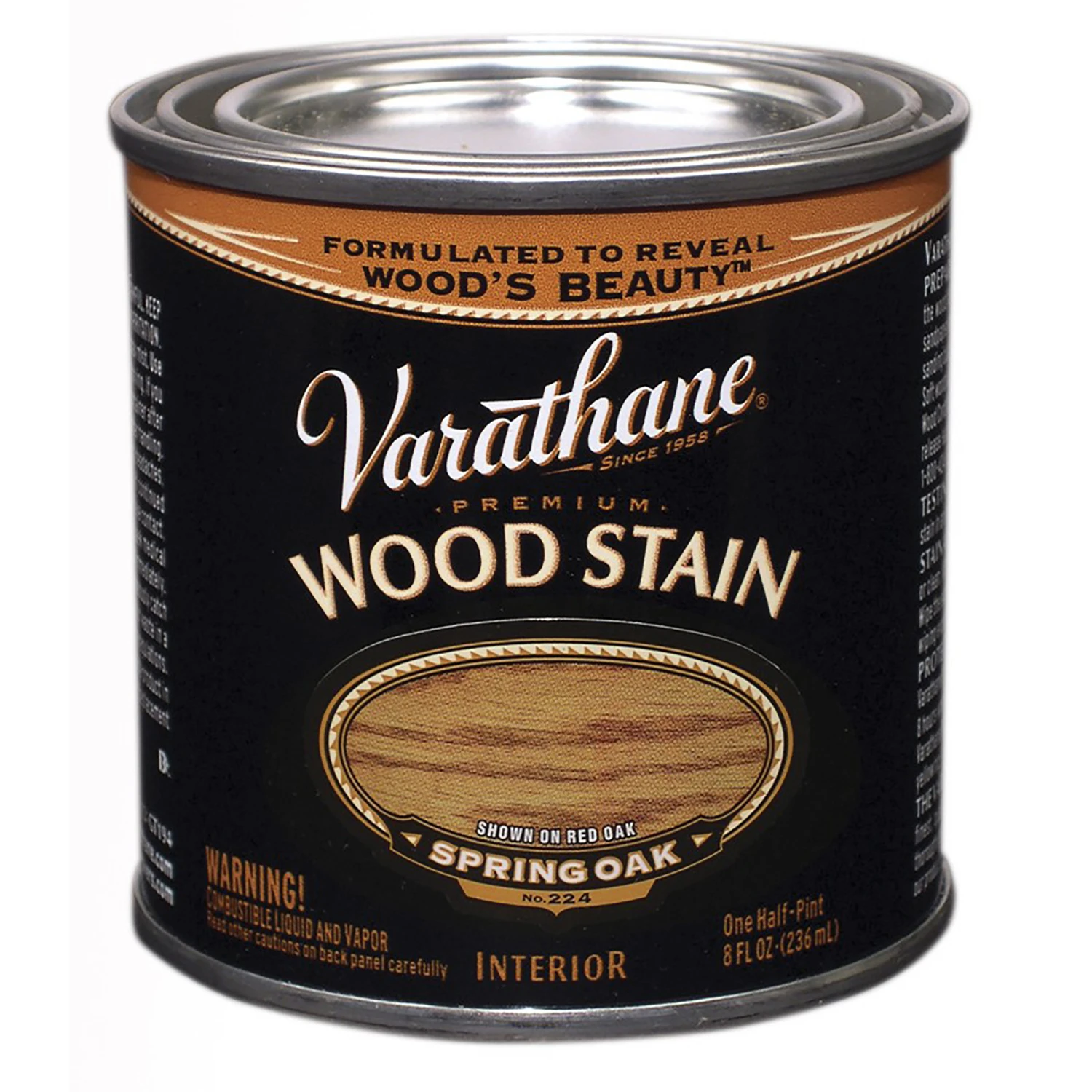 Premium Solid Spring Oak Oil-based Wood Stain 0.5 Pint Model 211792
