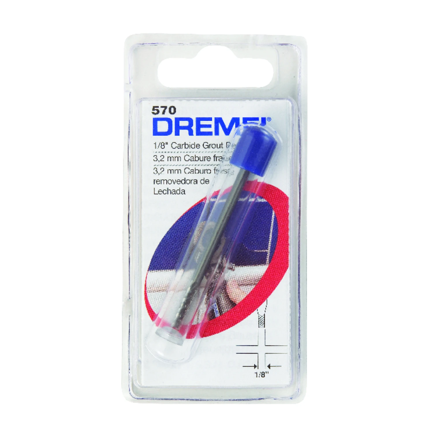 1/8 In. Carbide Grout Removal Bit