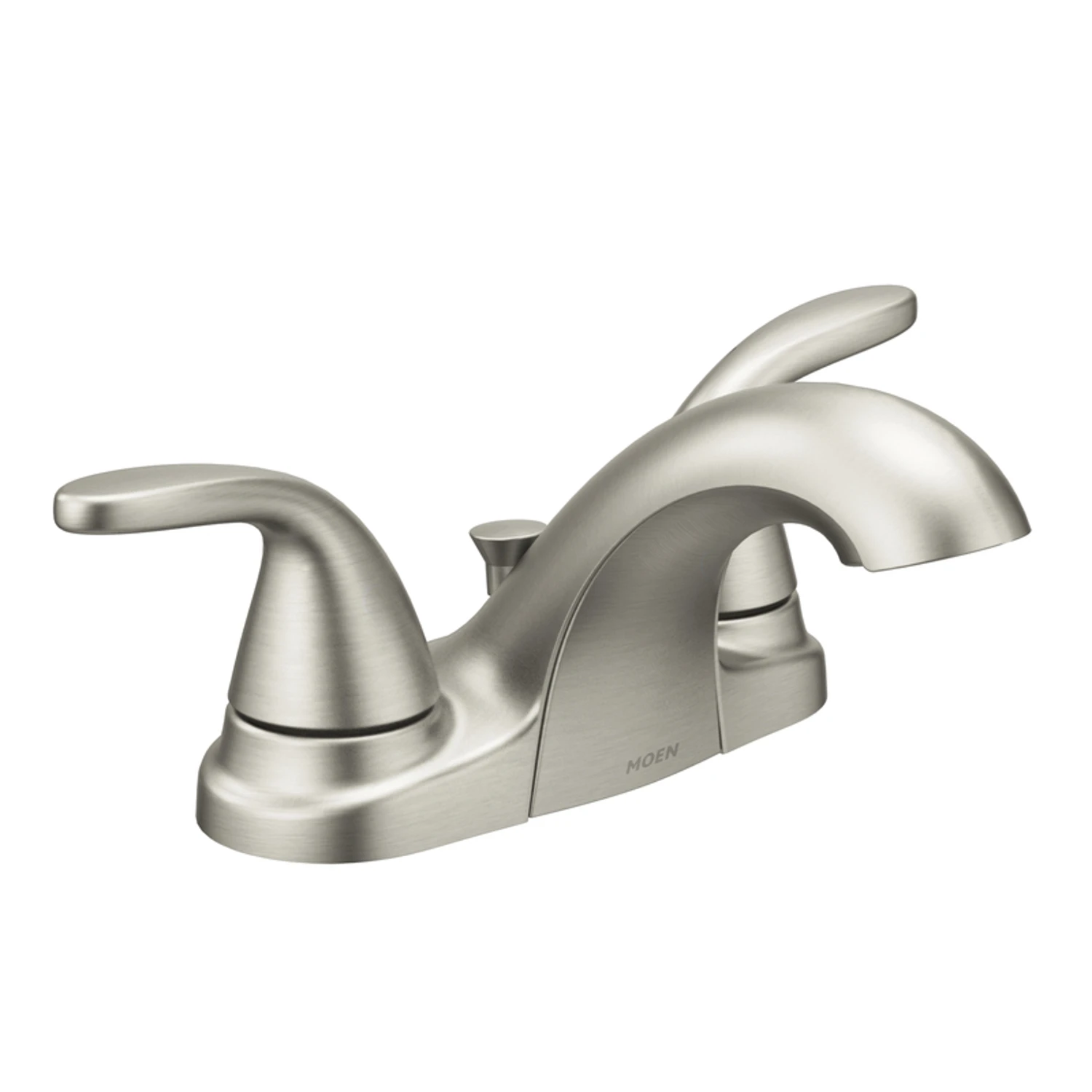 Adler 2-handle Brushed Nickel Bathroom Faucet With Pop-up, 4-inch Centerset