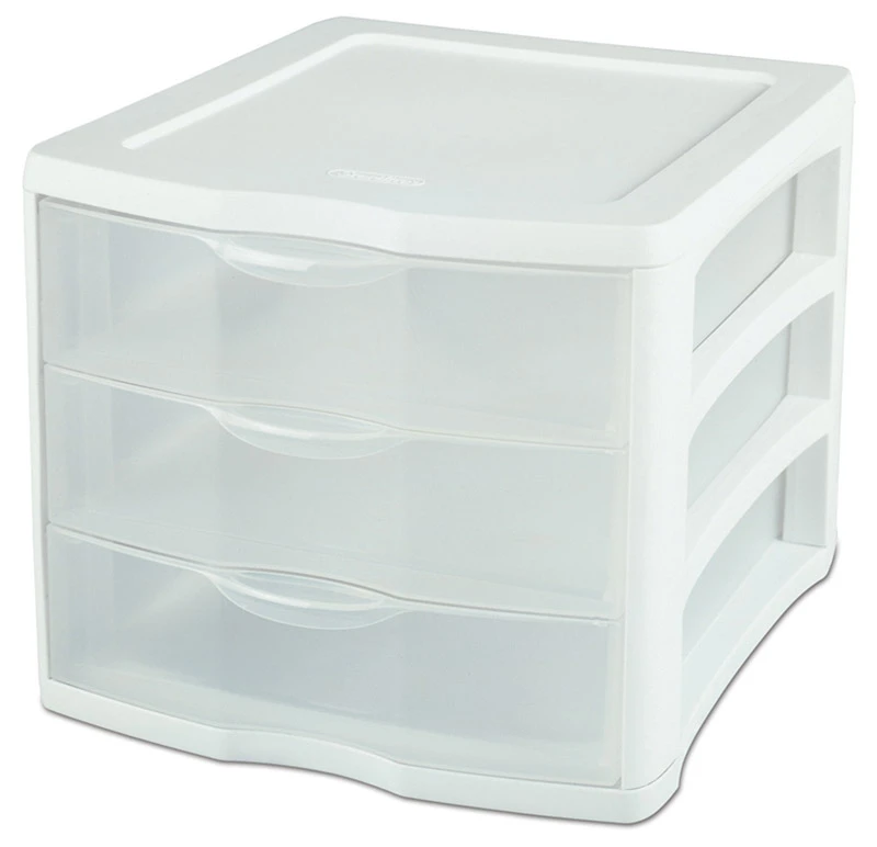 Clearview 3-drawer Storage Unit 10 In. X 10 In. X 13.5 In.
